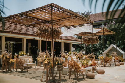 Lounge and Ceiling — Haldi decor — Alila Diwa Goa
